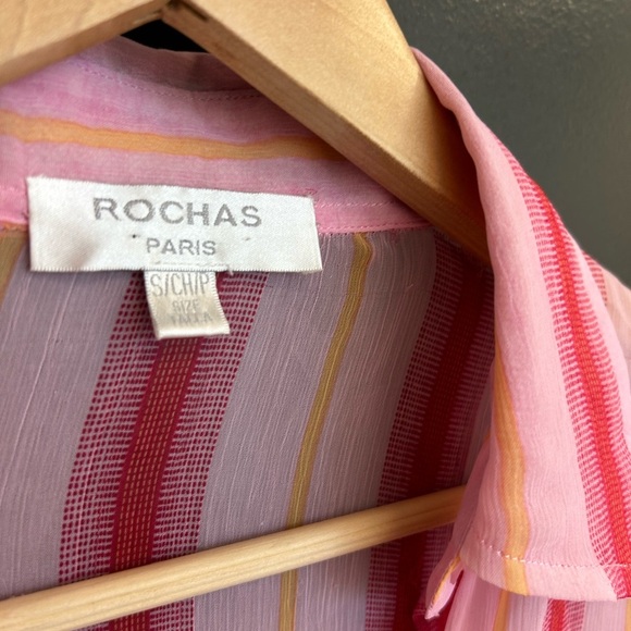 Roshas Paris S vintage sheer blouse in excellent vintage condition! Lux & rare! - Picture 8 of 15